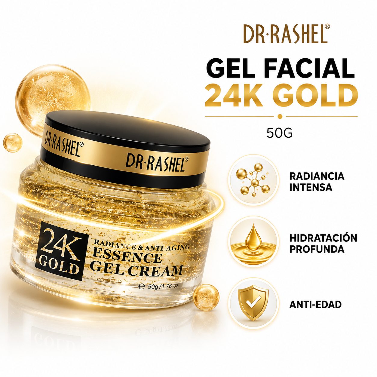 GEL FACIAL 24K GOLD 50G DR RASHEL - 1