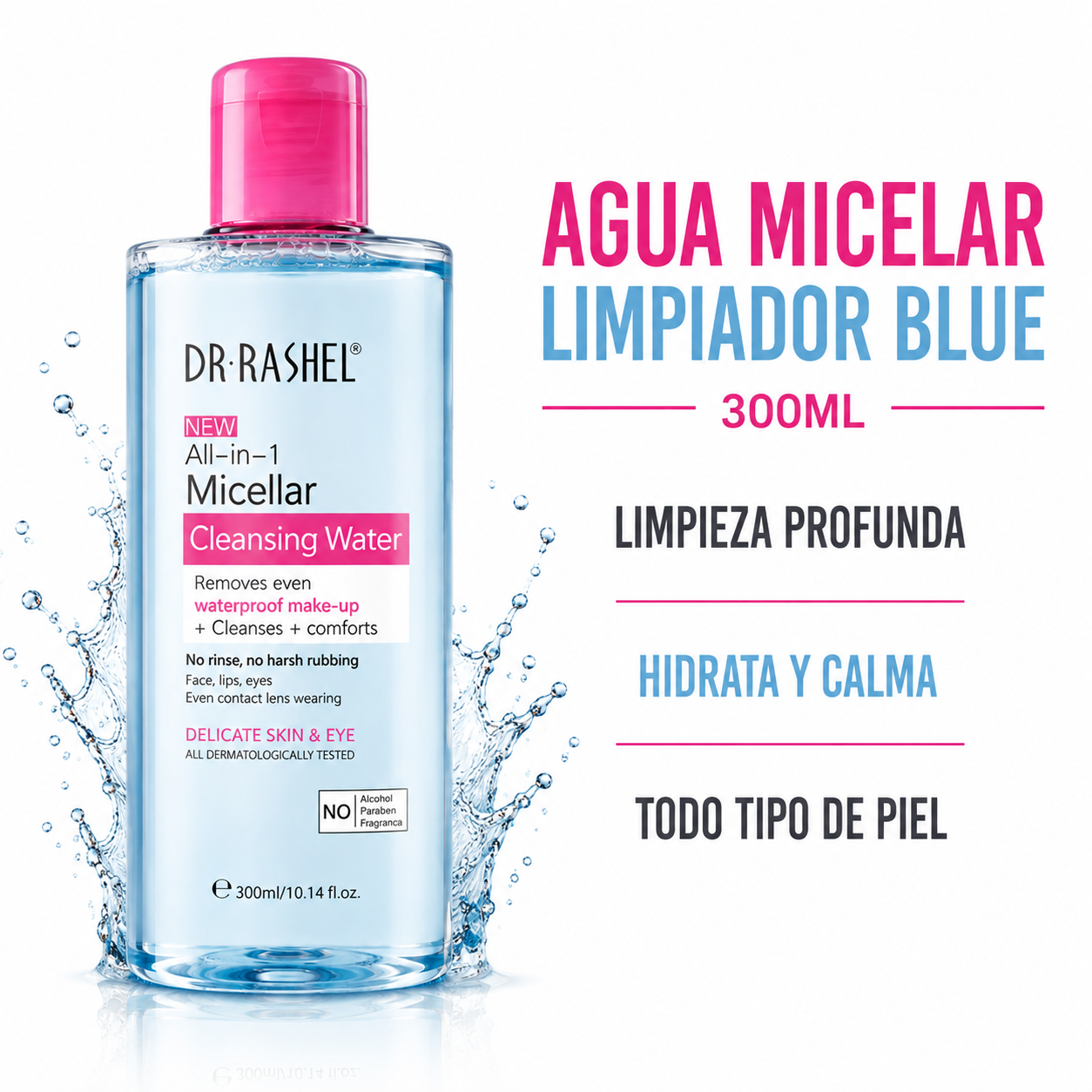 AGUA MICELAR LIMPIADOR BLUE 300ML DR RASHEL - 1