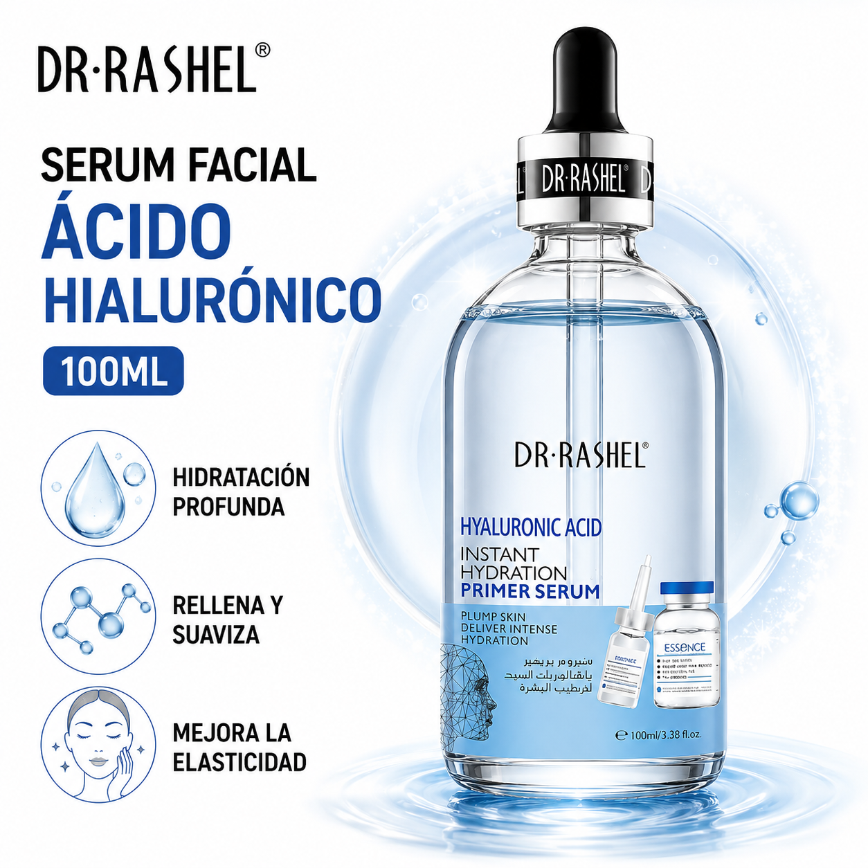 SERUM FACIAL ÁCIDO HIALURÓNICO 100ML DR RASHEL - 1