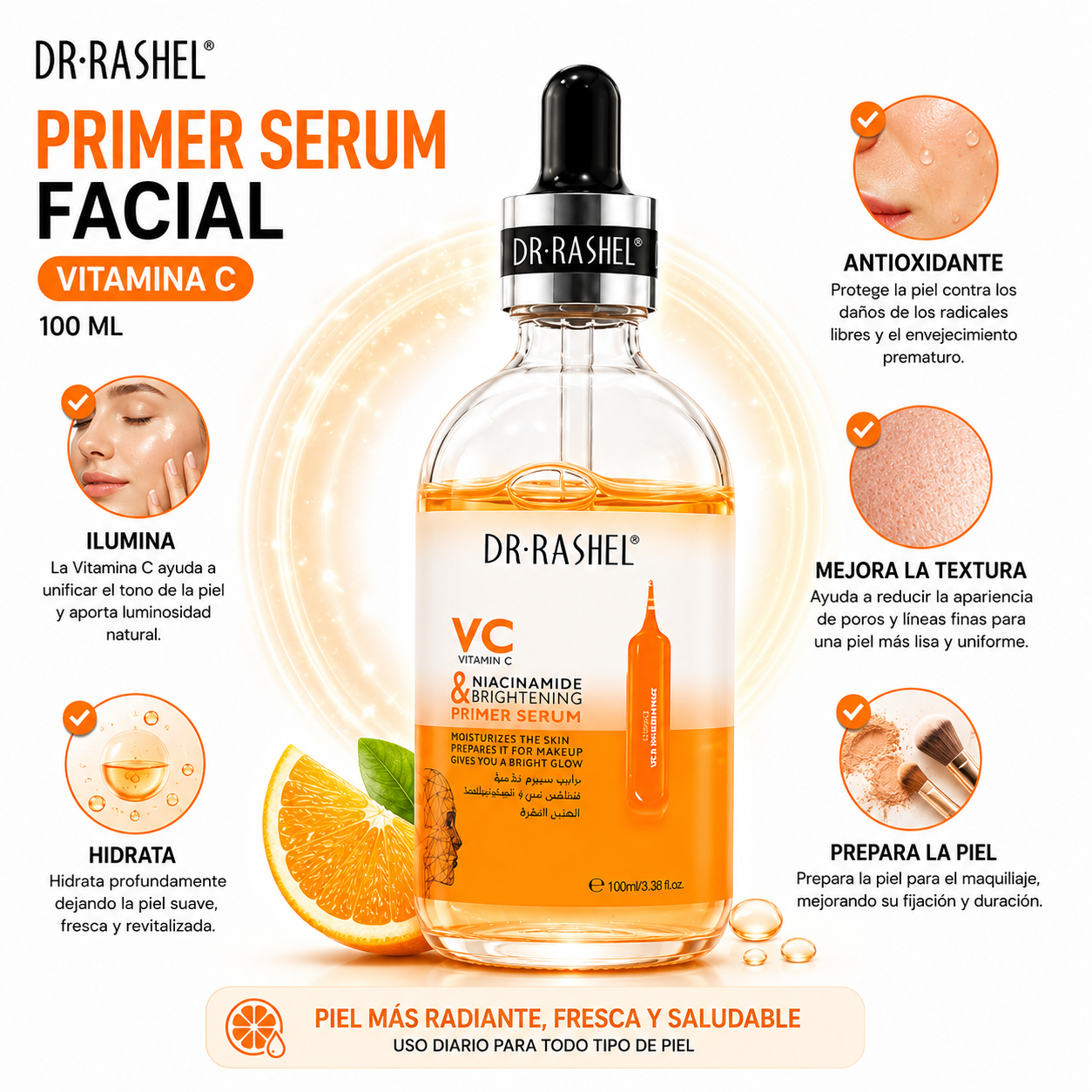 PRIMER SERUM FACIAL VITAMINA C 100 ML DR RASHEL - 2