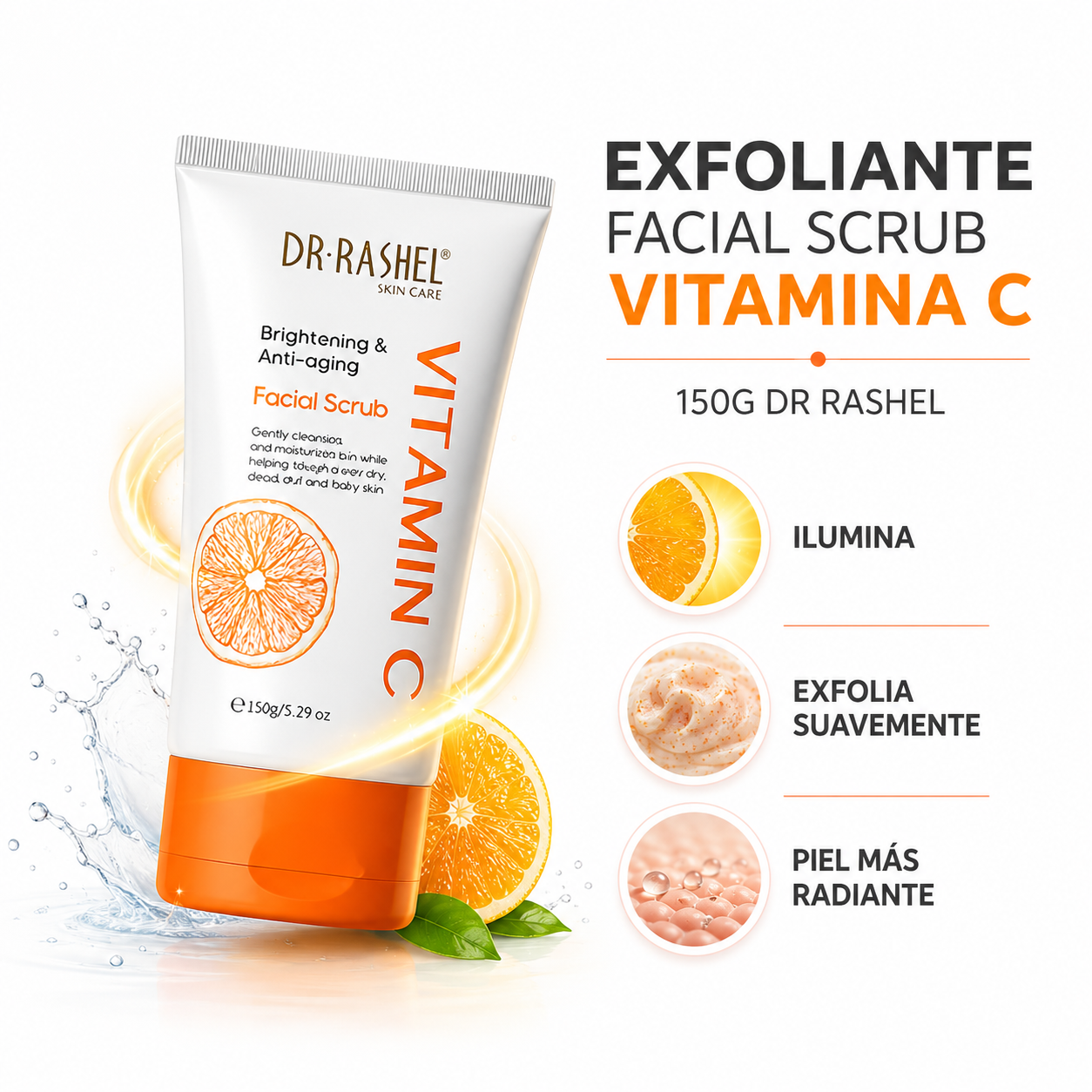 EXFOLIANTE FACIAL SCRUB VITAMINA C 150G DR RASHEL - 1