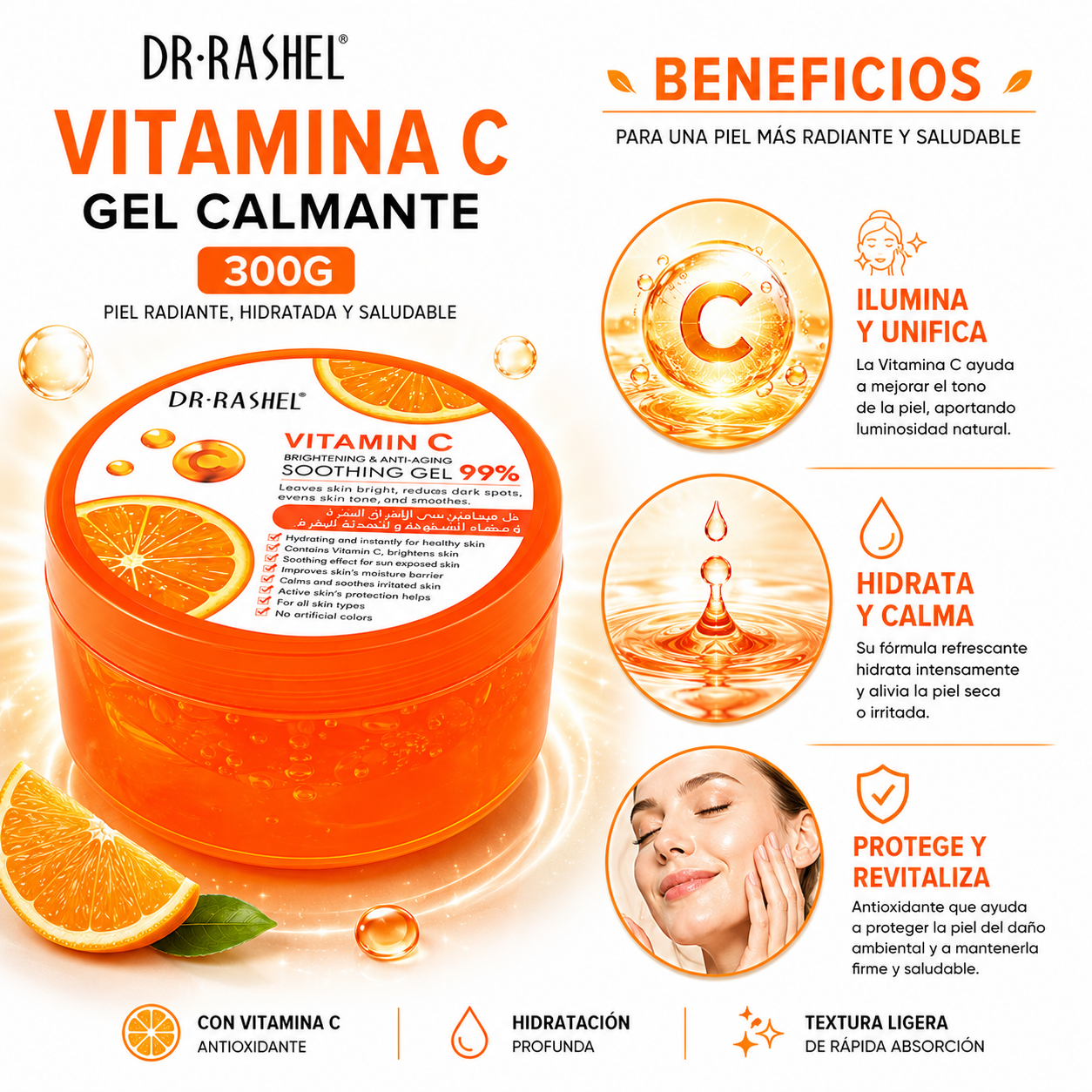 GEL CALMANTE VITAMINA C 300G DR RASHEL - 2