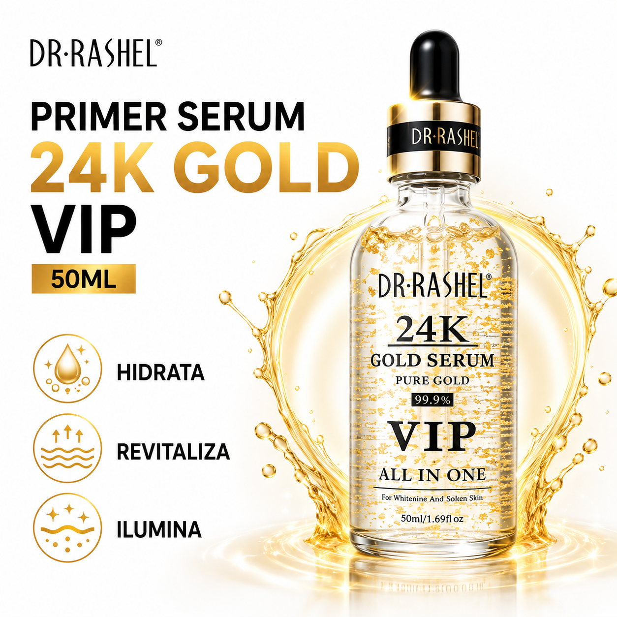 PRIMER SERUM 24K GOLD VIP 50ML DR RASHEL - 1