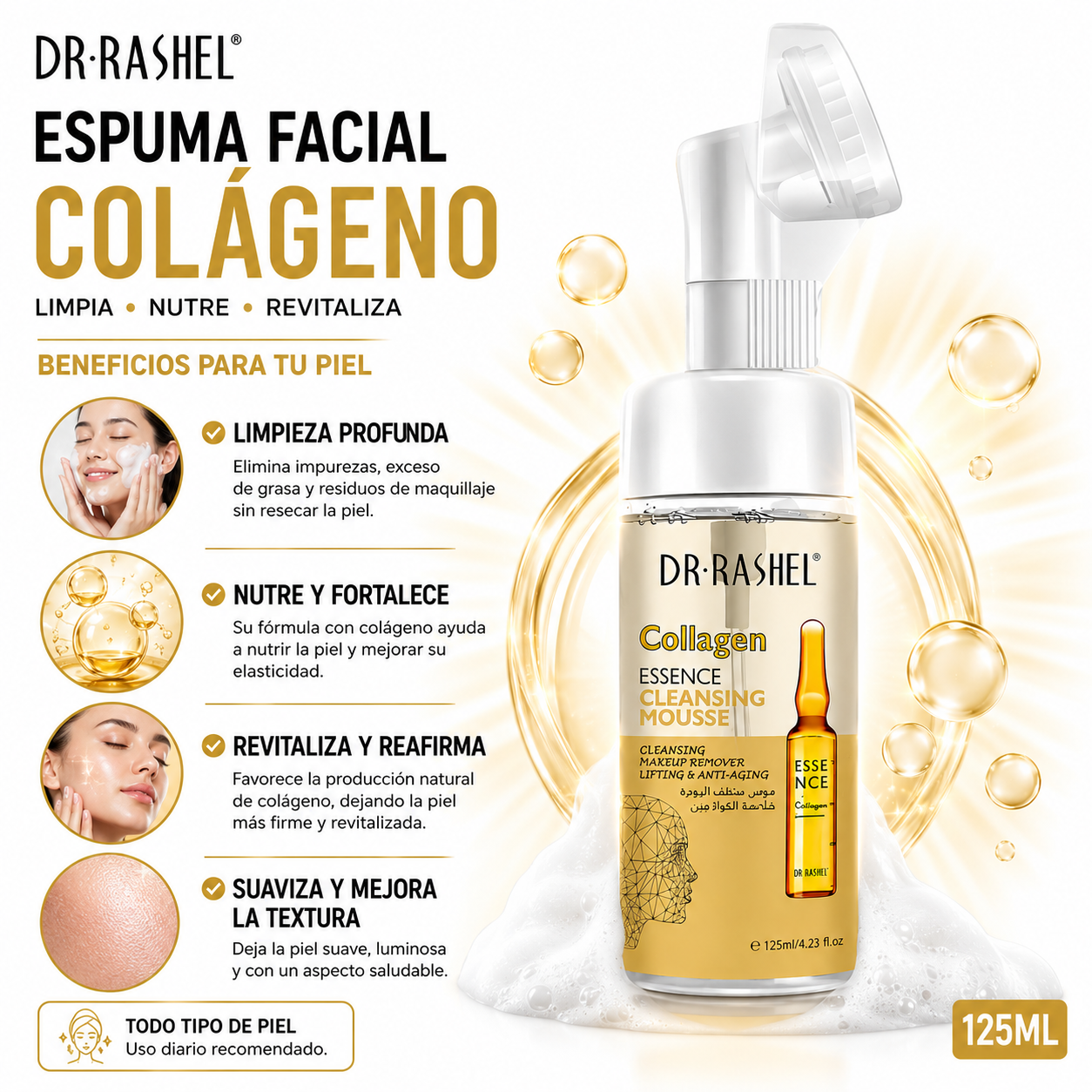 ESPUMA FACIAL COLÁGENO 125ML DR RASHEL - 2