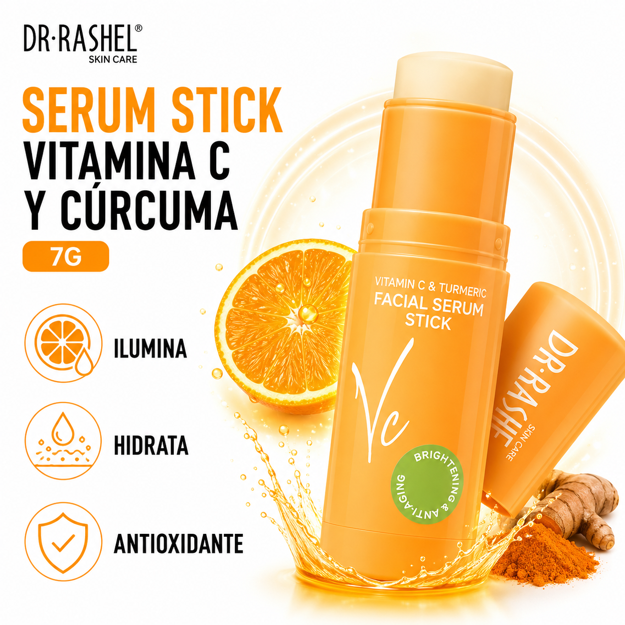 SERUM STICK VITAMINA C Y CÚRCUMA 7G DR RASHEL - 1