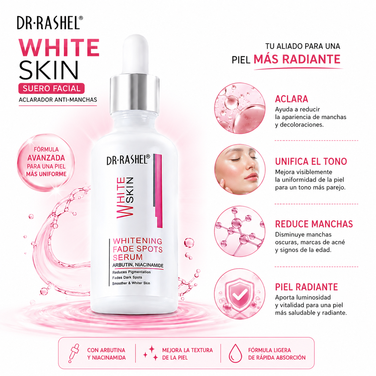 PACK 3 SUERO FACIAL WHITE SKIN 50G DR RASHEL - 2