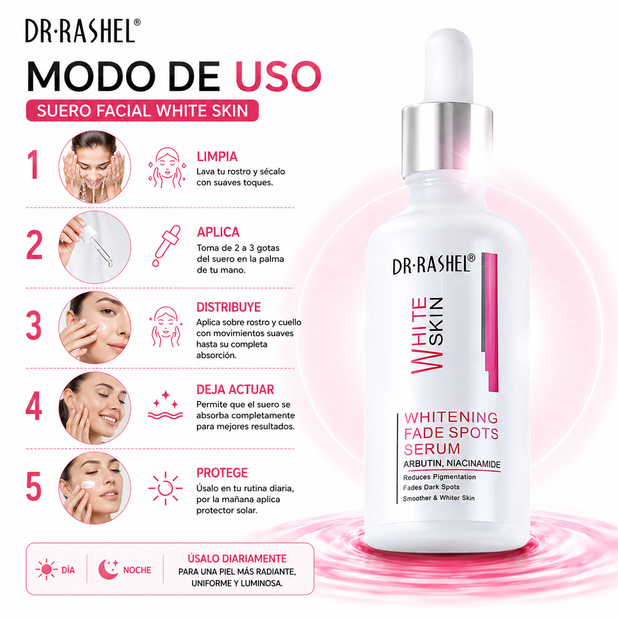 PACK 3 SUERO FACIAL WHITE SKIN 50G DR RASHEL - 3