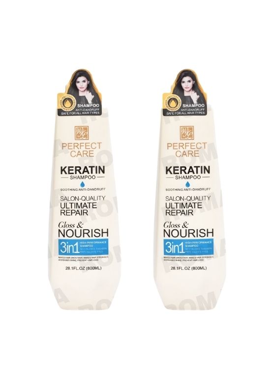 PACK 2 SHAMPOO KERATINA 3 EN 1 800ML PERFECT CARE - 1