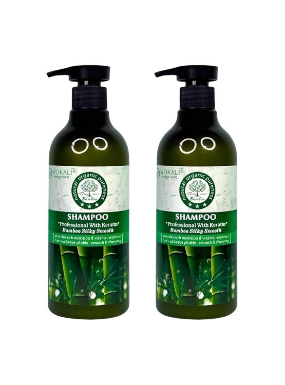 PACK 2 SHAMPOO DE BAMBÚ 900ML WOKALI - 1