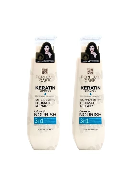 PACK 2 SHAMPOO KERATINA 3 EN 1 520ML PERFECT CARE - 1