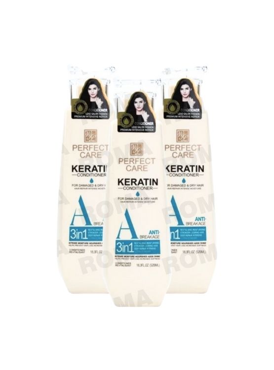 PACK 3 ACONDICIONADOR KERATINA 3 EN 1 520ML PERFECT CARE - 1