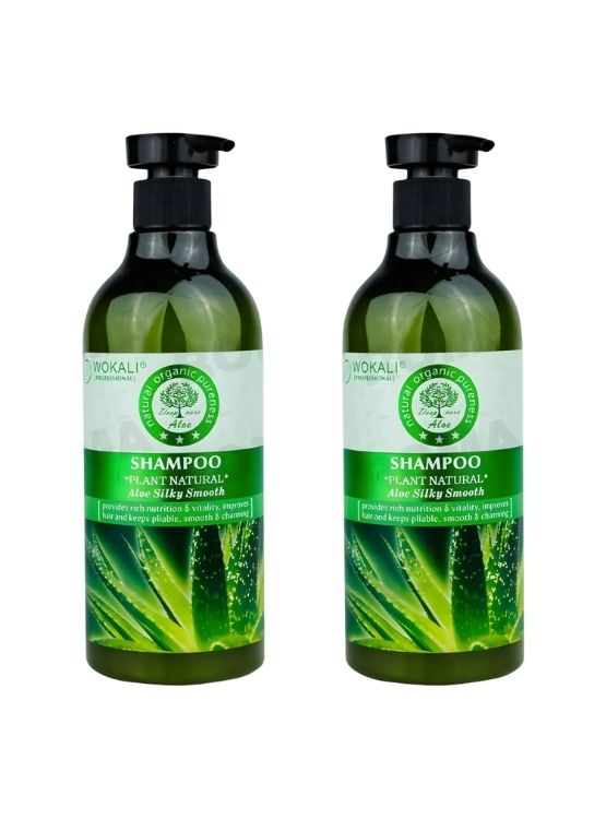 PACK 2 SHAMPOO ALOE VERA 550ML WOKALI - 1