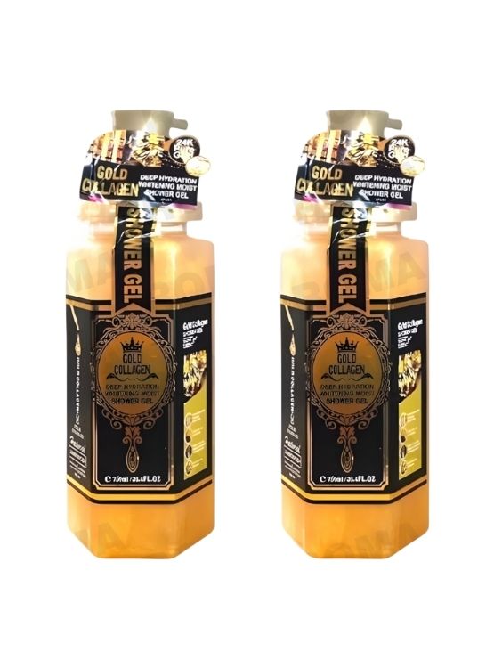 PACK 2 GEL DE DUCHA GOLD COLÁGENO 750ML WOKALI - 1