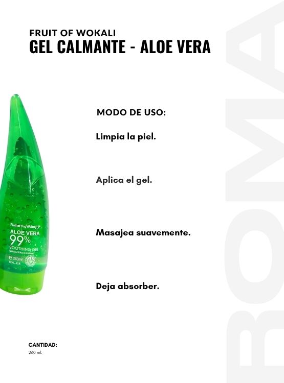GEL CALMANTE ALOE VERA 260ML WOKALI - 3