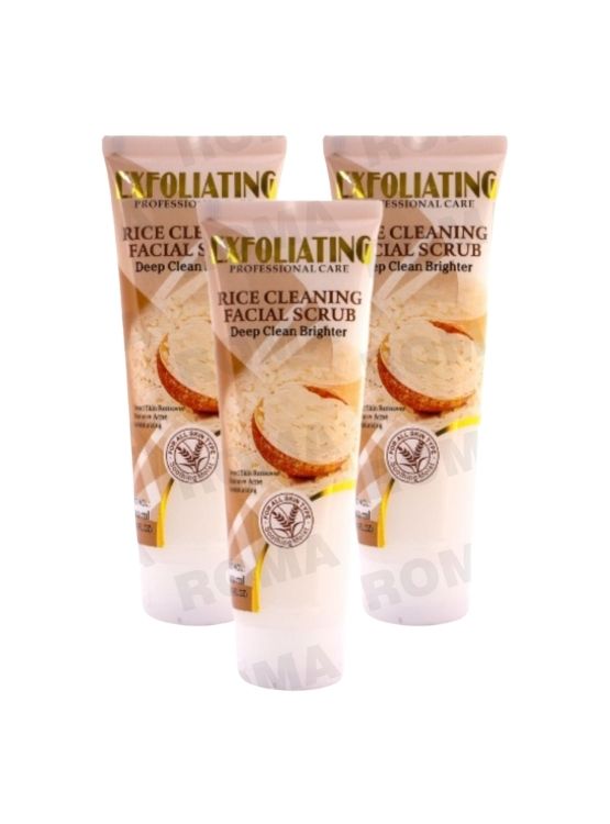 PACK 3 EXFOLIANTE FACIAL EN GEL ARROZ 120ML WOKALI - 1