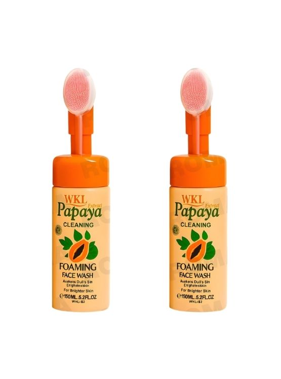 PACK 2 LIMPIADOR FACIAL ESPUMOSO PAPAYA 150ML WOKALI - 1