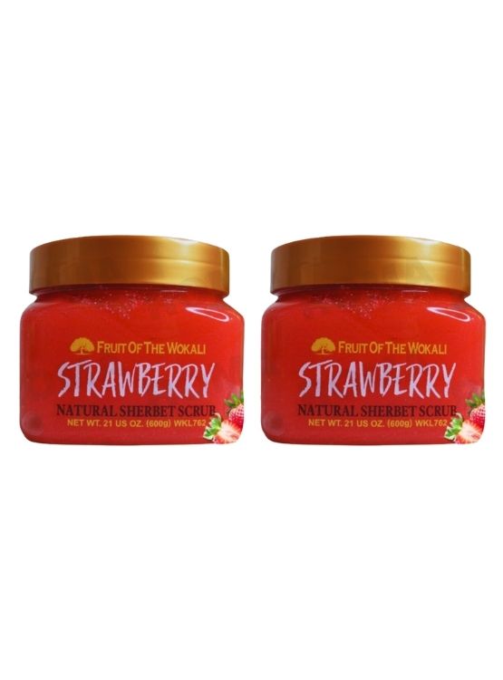 PACK 2 EXFOLIANTE CORPORAL STRAWBERRY 600G WOKALI - 1