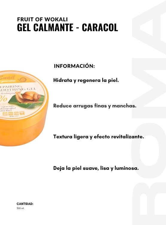 GEL CALMANTE CARACOL 300ML WOKALI - 2