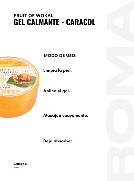 GEL CALMANTE CARACOL 300ML WOKALI - 3