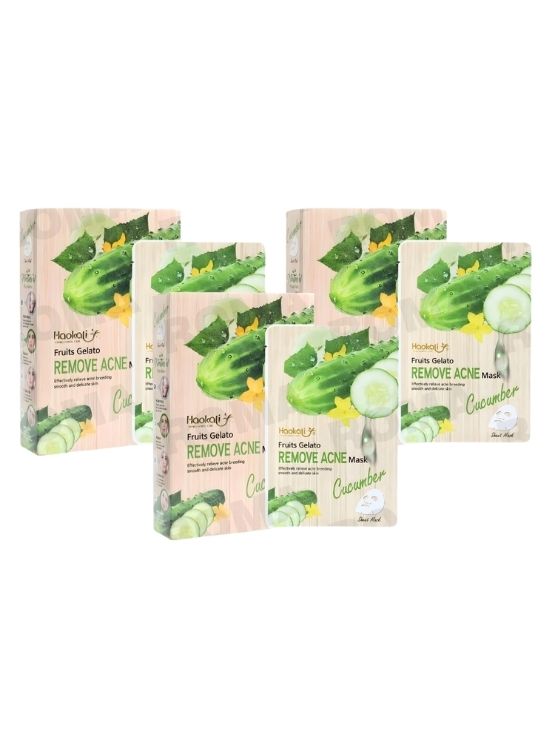 PACK 3 MASCARILLA FACIAL PEPINO 10UND WOKALI - 1