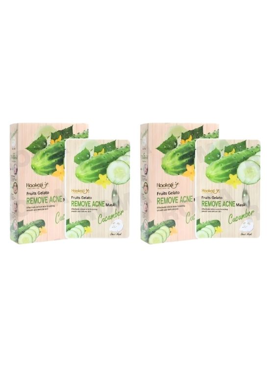 PACK 2 MASCARILLA FACIAL PEPINO 10UND WOKALI - 1