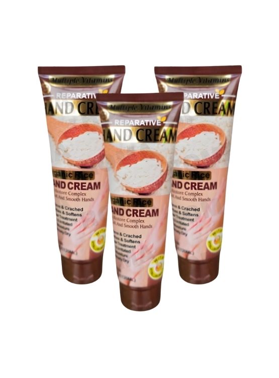 PACK 3 CREMA DE MANOS ARROZ 120ML WOKALI - 1