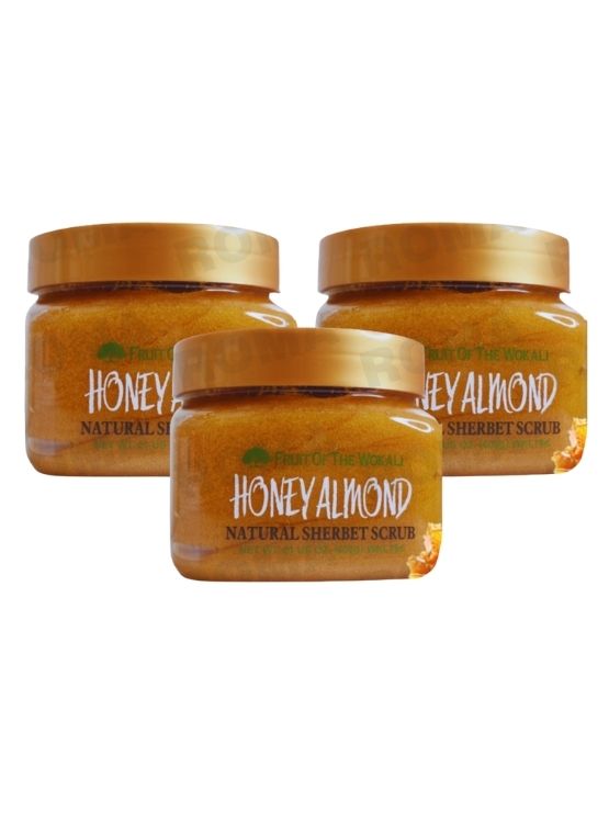 PACK 3 EXFOLIANTE CORPORAL HONEY ALMOND 600G WOKALI - 1