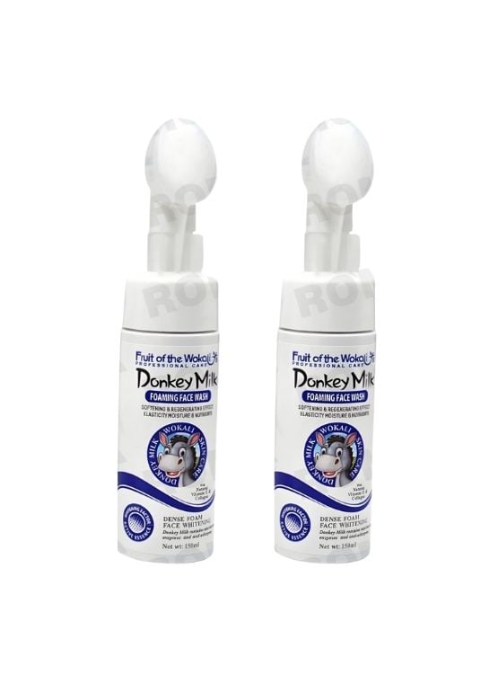 PACK 2 LIMPIADOR FACIAL EN ESPUMA DONKEY MILK 150ML WOKALI - 1