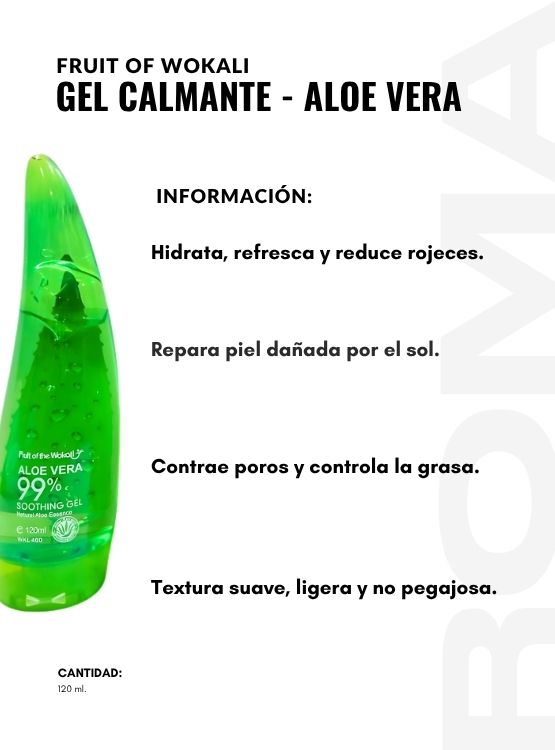 GEL CALMANTE ALOE VERA 120ML WOKALI - 2