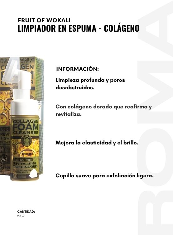 PACK 2 LIMPIADOR EN ESPUMA COLÁGENO 150ML WOKALI - 2