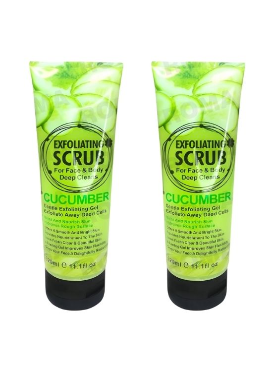 PACK 2 EXFOLIANTE FACIAL Y CORPORAL PEPINO 320ML WOKALI - 1