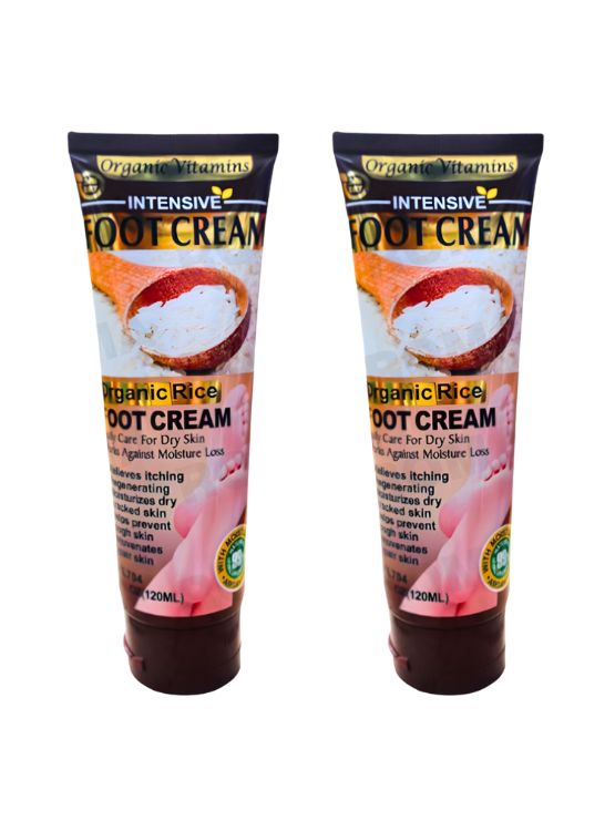 PACK 2 CREMA PARA PIES ARROZ 120ML WOKALI - 1