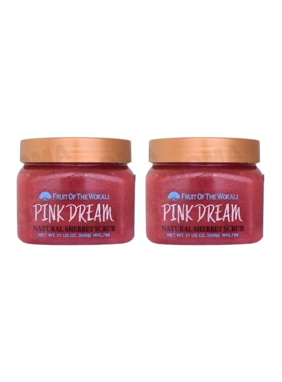 PACK 2 EXFOLIANTE CORPORAL PINK DREAM 600G WOKALI - 1