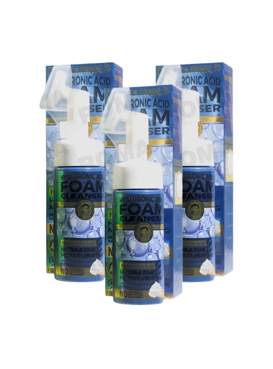 PACK 3 LIMPIADOR EN ESPUMA ÁCIDO HIALURÓNICO 150ML WOKALI - 1