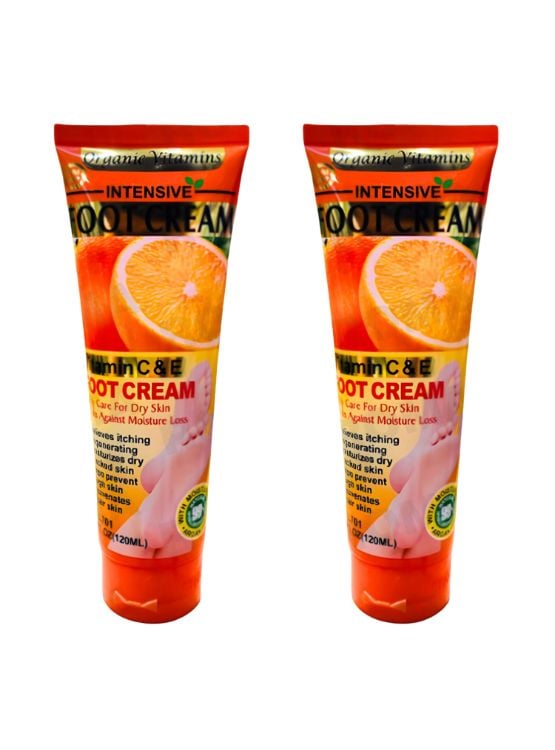 PACK 2 CREMA PARA PIES VITAMINA C Y E 120ML WOKALI - 1