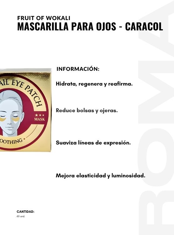 PACK 2 MASCARILLA PARA OJOS GOLD COLÁGENO 60UND WOKALI - 2