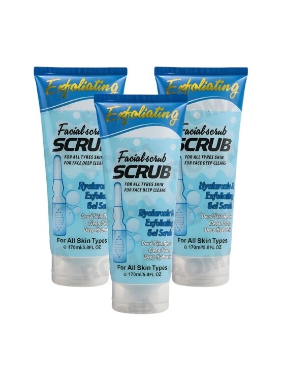 PACK 3 GEL PEELING FACIAL ÁC. HIALURÓNICO 170ML WOKALI - 1
