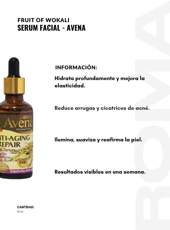 PACK 2 SERUM FACIAL AVENA 50ML WOKALI - 2