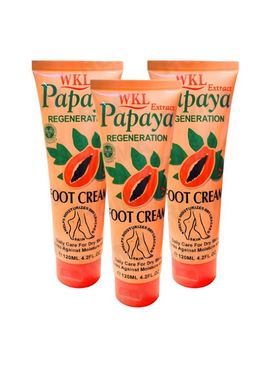 PACK 3 CREMA PARA PIES PAPAYA 120ML WOKALI - 1
