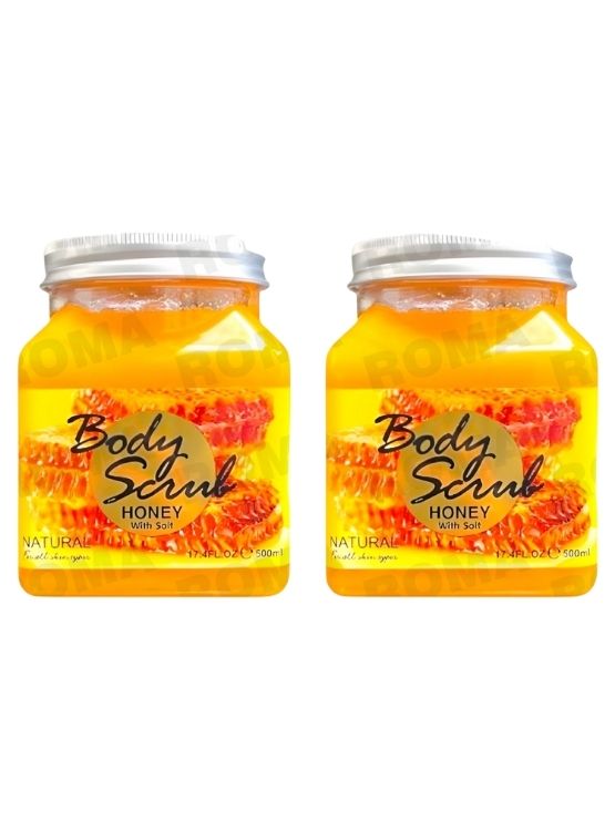 PACK 2 EXFOLIANTE CORPORAL BASE DE SAL DE MAR Y MIEL 500ML WOKALI - 1