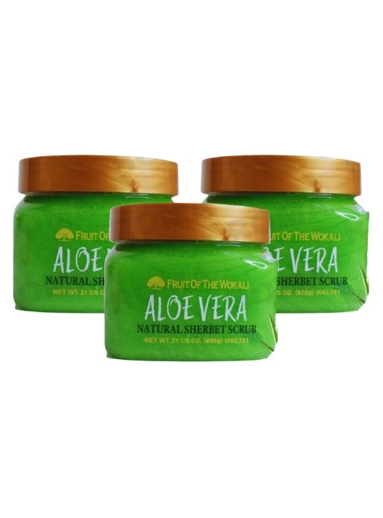 PACK 3 EXFOLIANTE CORPORAL ALOE VERA 600G WOKALI - 1