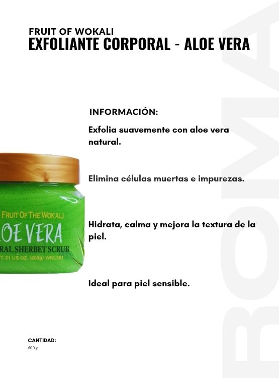 PACK 3 EXFOLIANTE CORPORAL ALOE VERA 600G WOKALI - 2
