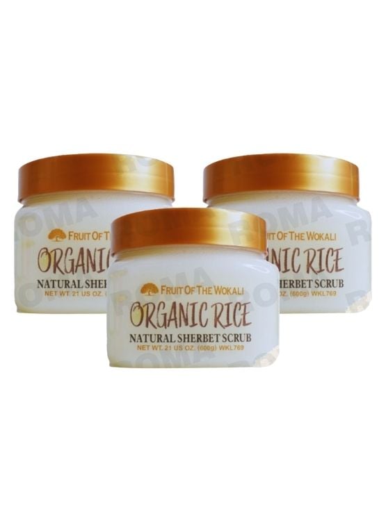 PACK 3 EXFOLIANTE CORPORAL ORGANIC RICE 600G WOKALI - 1
