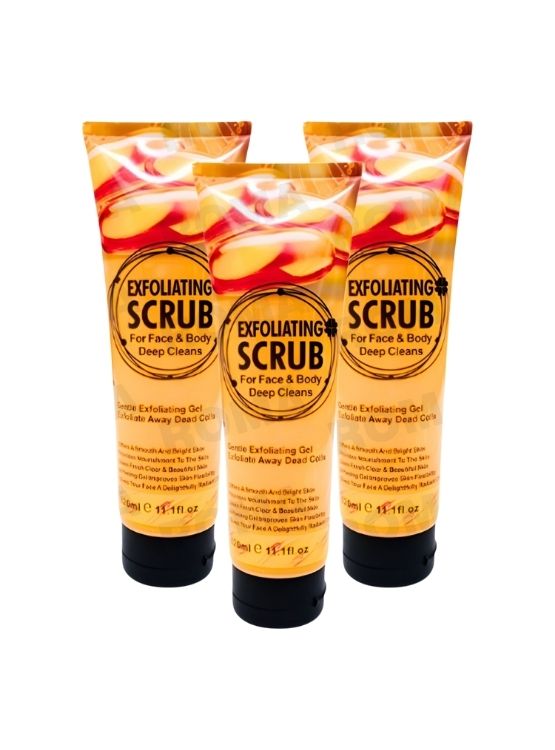 PACK 3 EXFOLIANTE FACIAL Y CORPORAL COLÁGENO 320ML WOKALI - 1