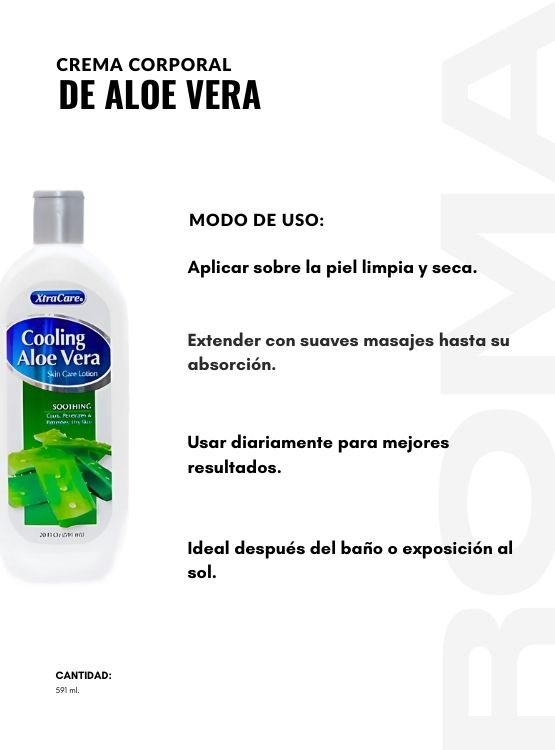 PACK 3 CREMA CORPORAL DE ALOE VERA 591ML XTRACARE - 3