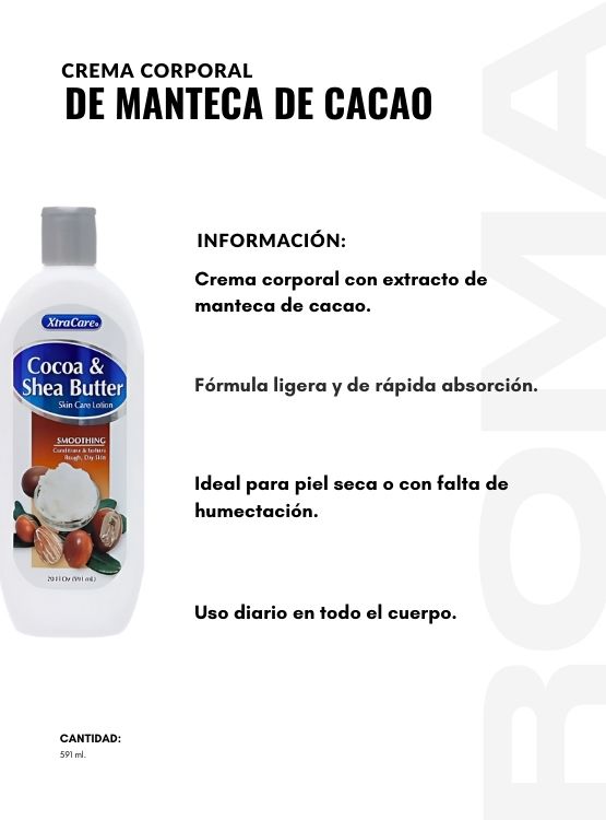 PACK 3 CREMA CORPORAL DE MANTECA DE CACAO 591ML XTRACARE - 2