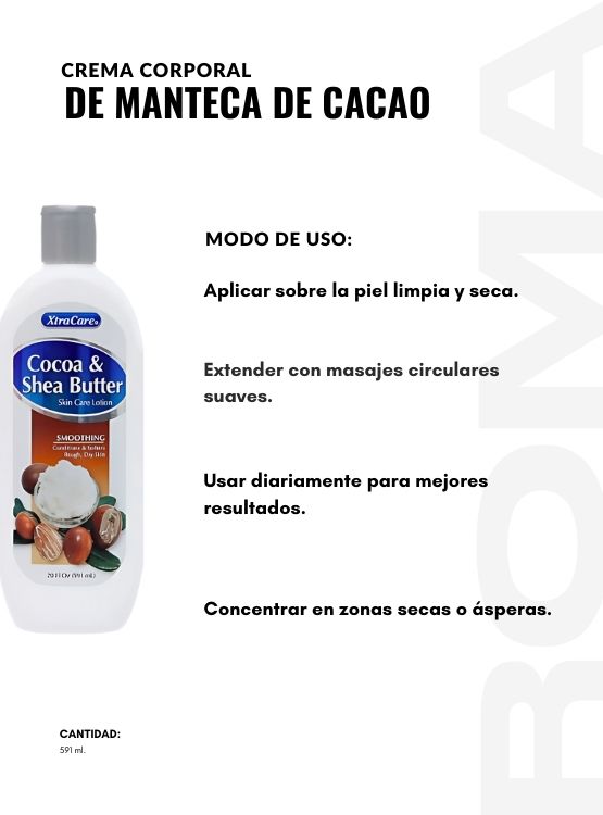 PACK 3 CREMA CORPORAL DE MANTECA DE CACAO 591ML XTRACARE - 3