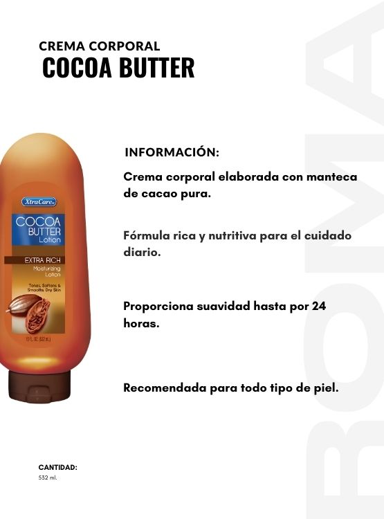 PACK 2 CREMA CORPORAL COCOA BUTTER 532ML XTRACARE - 2