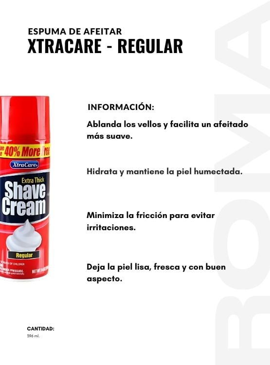 PACK 3 ESPUMA DE AFEITAR XTRACARE - REGULAR 396ML XTRACARE - 2