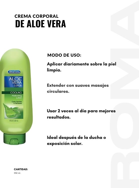 PACK 2 CREMA CORPORAL DE ALOE VERA 532ML XTRACARE - 3